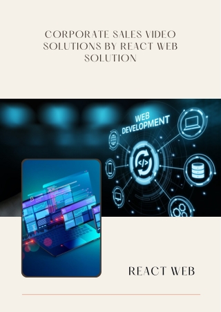 Corporate Sales Video Solutions by React Web Solution