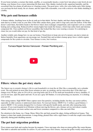 Furnace Maintenance Tips for Pet Owners