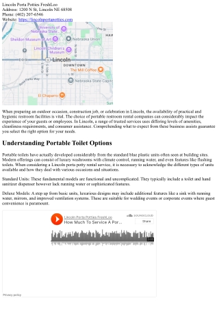 What to Anticipate from Lincoln's Leading Portable Restroom Rental Companies