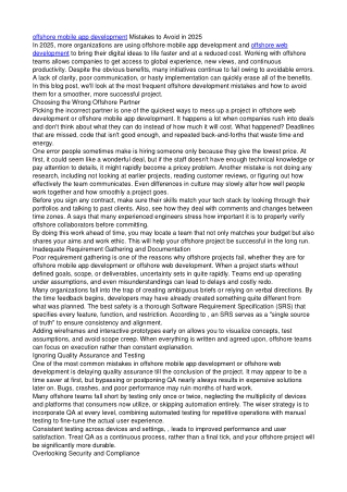 Offshore Mobile App Development Mistakes to Avoid in 2025