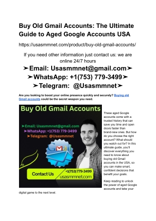 Buy Old Gmail Accounts_ The Ultimate Guide to Aged Google Accounts USA