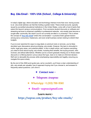 Buy .Edu Email - 100%, USA (School , College & University)