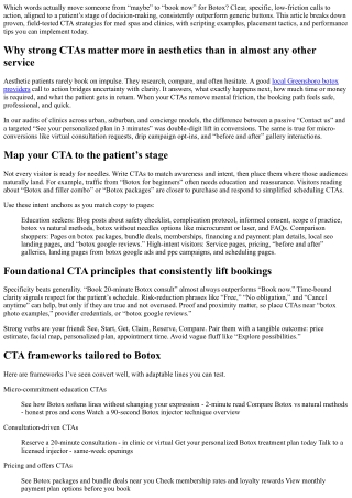 Botox Call to Action Ideas That Drive Bookings