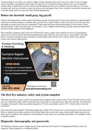 What to Expect During a Professional Furnace Repair Visit