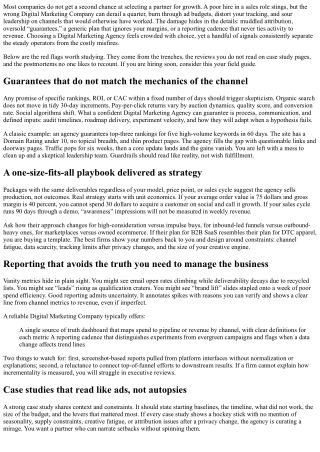 Red Flags to Watch for When Hiring a Digital Marketing Company