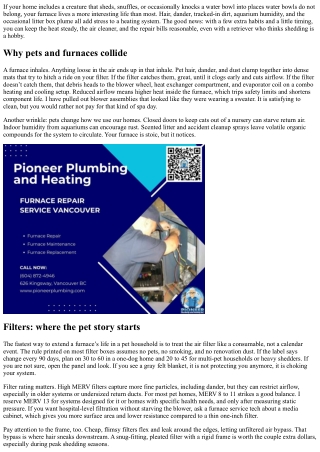 Furnace Maintenance Tips for Pet Owners