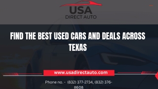 Find the Best Used Cars and Deals Across Texas