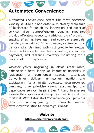 Vending machines services San Antonio