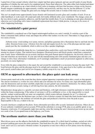 How Windshield Replacement Impacts Vehicle Noise and Comfort