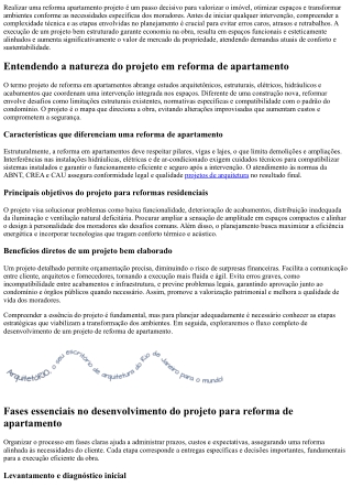 Reforma apartamento: transforme seu espaço com eficiência e estilo
