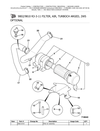JCB 3CX-4 Centremount BACKOHE LOADER Parts Catalogue Manual Instant Download (Serial Number 00930000-00959999)
