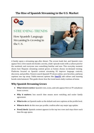The Rise of Spanish Streaming in the U.S. Market