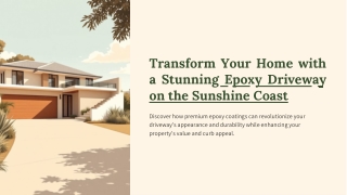 Transform Your Home with a Stunning Epoxy Driveway on the Sunshine Coast