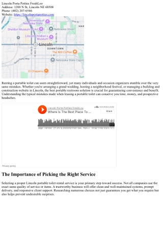 Typical Errors to Prevent When Renting a Portable Toilet in Lincoln