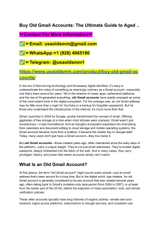 Buy Old Gmail Accounts_ The Ultimate Guide to Aged ..