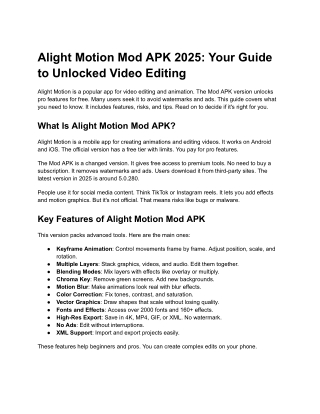 Alight Motion Mod APK 2025_ Your Guide to Unlocked Video Editing