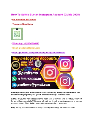 How To Safely Buy an Instagram Account (Guide 2025)