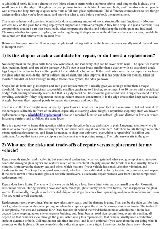 Five Questions to Ask Before Scheduling Windshield Repair