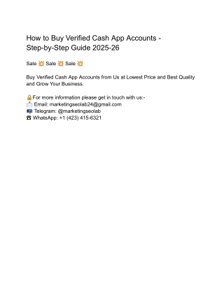 How to Buy Verified Cash App Accounts - Step-by-Step Guide 2025-26
