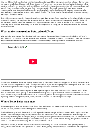 Botox for Men: Tailored Treatments for Masculine Features