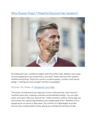 Why Choose These 7 Powerful Discount Hair Systems