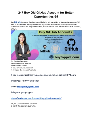 247 Buy Old GitHub Account for Better Opportunities-25