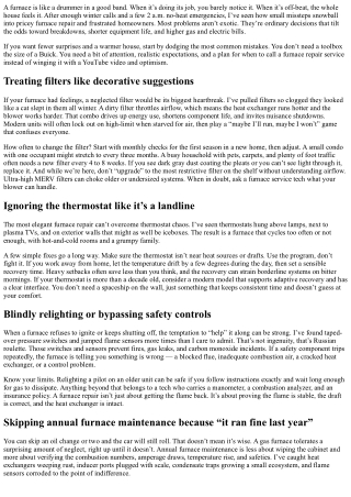 Furnace Repair Mistakes Homeowners Should Avoid