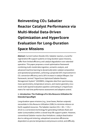 Reinventing CO₂ Sabatier Reactor Catalyst Performance via Multi-Modal Data-Driven Optimization and HyperScore Evaluation