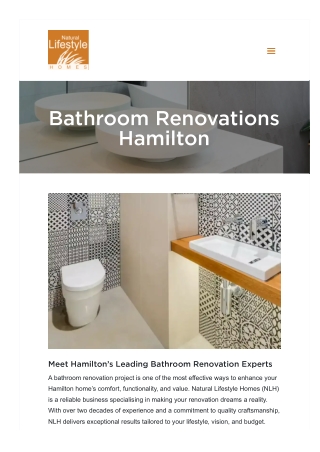 Bathroom Renovations Hamilton