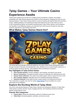 7play Games