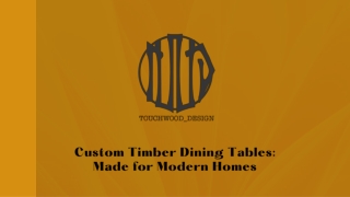 Custom Timber Dining Tables Made for Modern Homes