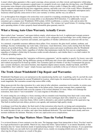 How to Get the Most from Your Auto Glass Warranty