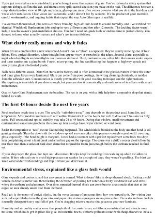 How to Maintain Clear Vision After Windshield Replacement