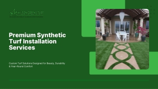 Artificial turf installation