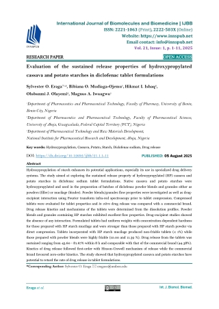 Evaluation of the sustained release properties of hydroxypropylated cassava