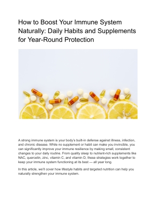 How to Boost Your Immune System Naturally_ Daily Habits and Supplements for Year-Round Protection