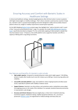 Bariatric Scales