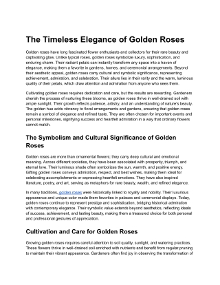 golden roses