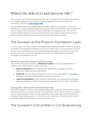 E - What Is the Role of a Land Surveyor OKC