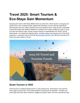 Travel 2025_ Smart Tourism & Eco-Stays Gain Momentum