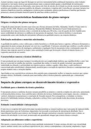 Piano europeu para transformar suas aulas e tocar com emoção agora