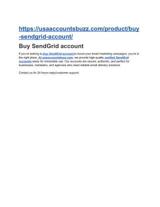 Buy SendGrid account