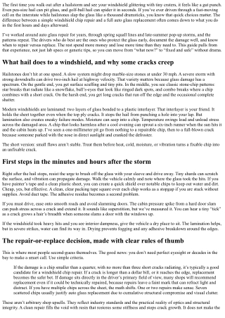 How to Handle Windshield Damage from Hailstorms