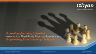 How Indian Third-Party Pharma Solutions are Empowering Brands in Kenya & Algeria
