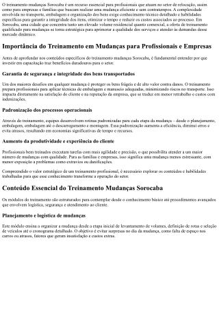 Mudanças Sorocaba: solução rápida e segura para sua família e empresa