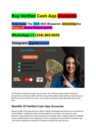 Buy Verified Cash App Accounts Safely in 2025 – Fast Approval & Trusted Sellers