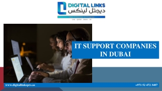 IT SUPPORT COMPANIES IN DUBAI