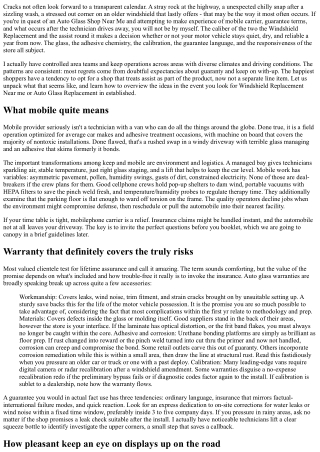 Auto Glass Shop Near Me: Mobile Warranty and Support