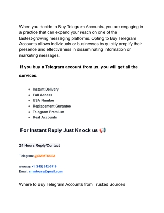 Why You Should Buy Telegram Accounts for Business Growth