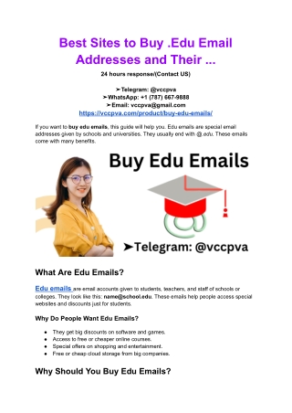 Best Sites to Buy .Edu Email Addresses and Their ...